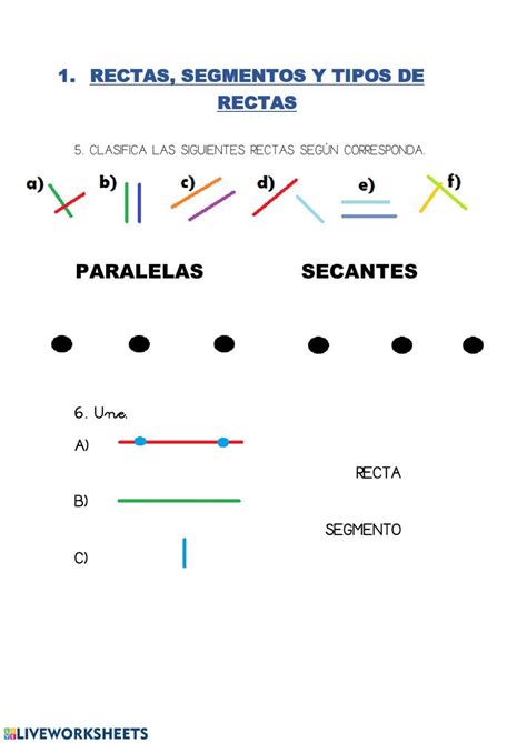 Las Rectas Online Activity Online Activities Activities Chart