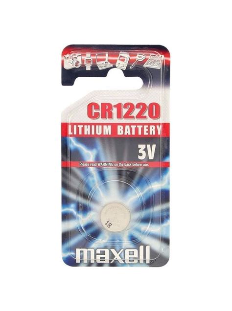 PILA DE LITIO MAXELL CR1220 3V 38mAH BOTON Pilas botón