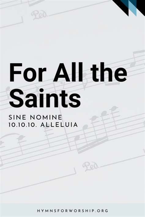 SDAH 421: For All the Saints – Hymns for Worship