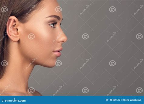 Young and Pretty Female Face Stock Photo - Image of beauty, beautiful: 115481610