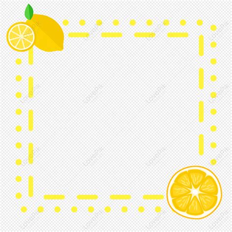 Summer Cartoon Lemon Border Lemon Border Summer Border Lemon PNG