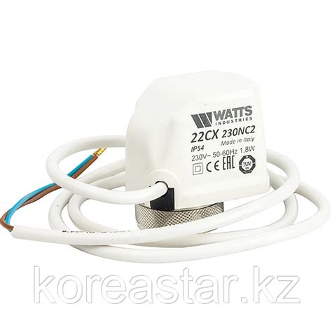Купить "Сервопривод" электротермический WATTS 22CX230NC2 (нормально ...