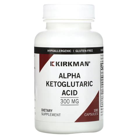 Kirkman Labs Alpha Ketoglutaric Acid 300 Mg 100 Capsules Walmart