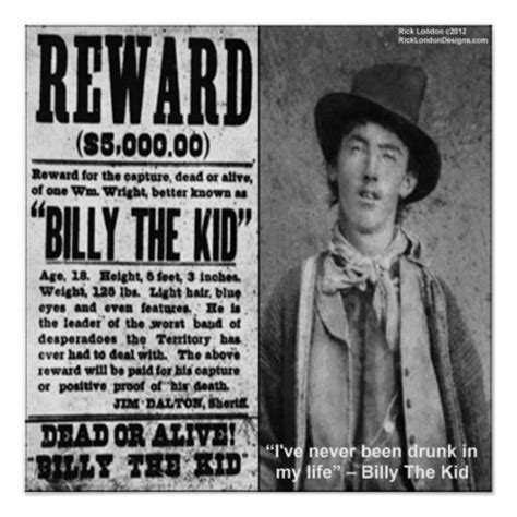 Billy The Kid Reward Poster | Zazzle | Billy the kids, Kids rewards, Bob dylan