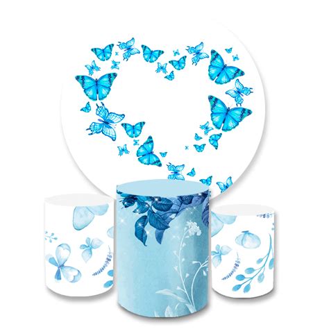 Kit Capa Painel Trio Cilindros Borboleta Azul Loja Bibi Pain Is