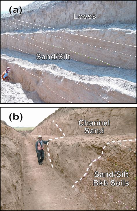 A Photo Showing Characteristic Loess And Sandy Silt Units Found In