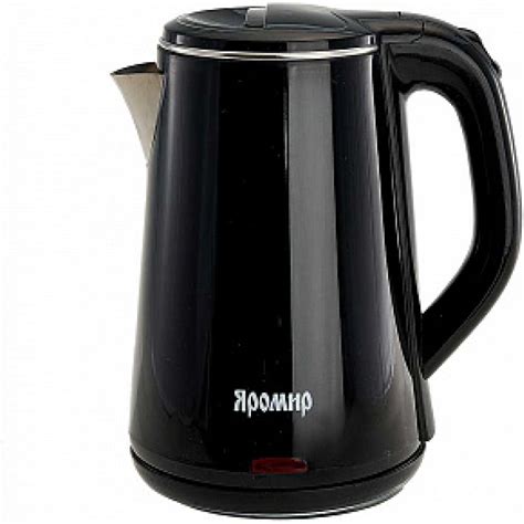 Электрический чайник Яромир ЯР-1059 пластик двойная стенка, черный 1500 ...