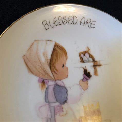 Blessed Are The Meek Precious Moments Collector Plate Vintage Etsy