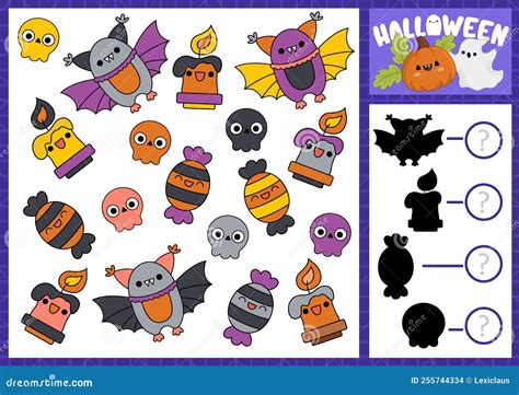 Halloween I Spy And Shadow Match Game For Kids Searching And Counting