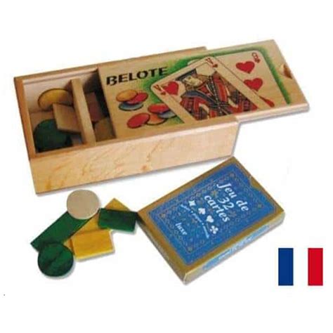 Belote Avec Jetons Bo Te En Bois Artisans Du Jura