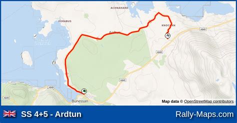 SS 4 5 Ardtun Stage Map Tour Of Mull 2002 Rally Maps