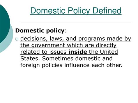 Ppt Foreign And Domestic Policy Powerpoint Presentation Free