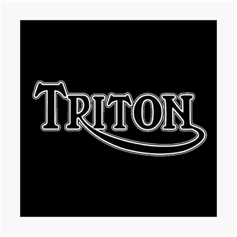 Triton Motorcycle Logo Photographic Print For Sale By Heyst Redbubble