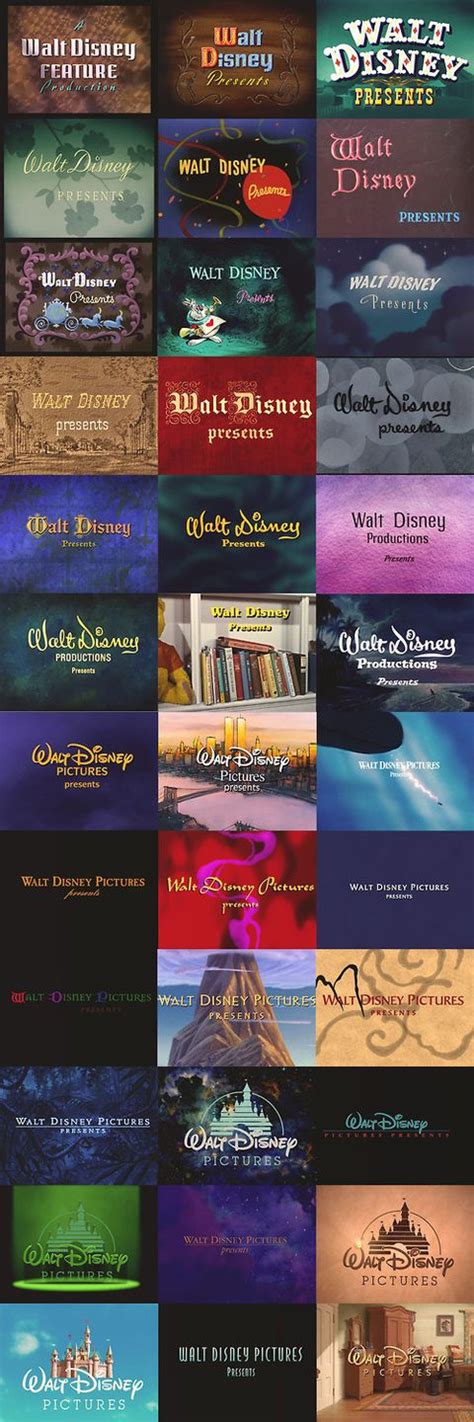 Disney Title Sequences Disney Presents Walt Disney Pictures Walt Disney