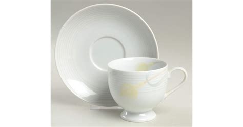 Serenade Yellow Footed Cup Saucer Set By Mikasa Replacements Ltd