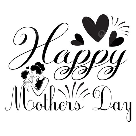 Happy Mothers Day Clipart Black And White