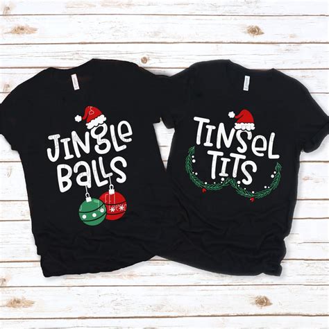 Jingle Balls SVG Tinsel Tits SVG Funny Christmas Couples Etsy