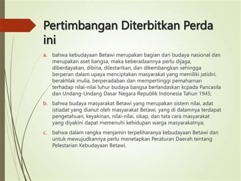 Paparan Tentang Peraturan Daerah Provinsi Dki Jakarta Tentang Adat