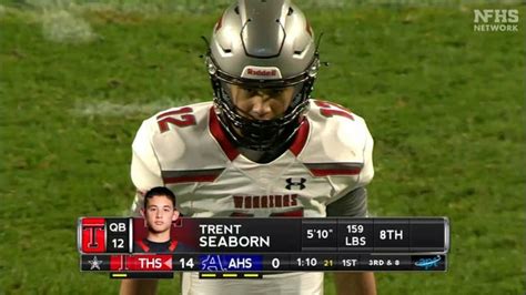 High School Football Eighth Grader Trent Seaborn Throws Five Td Passes