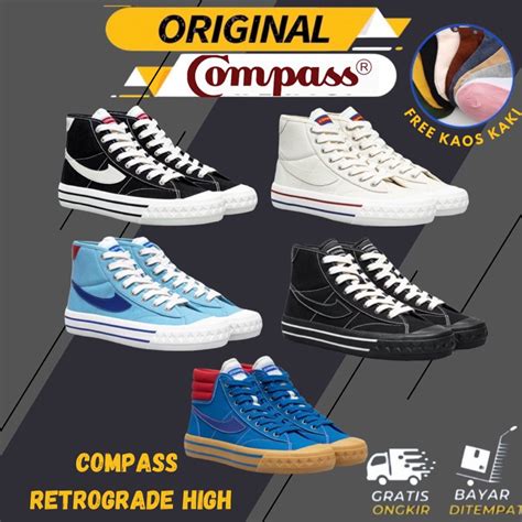 Jual Original Compass Retrograde High Decon Black White Cream