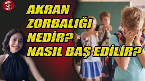 Akran Zorbalığı Nedir Nasıl Baş Edilir YouTube