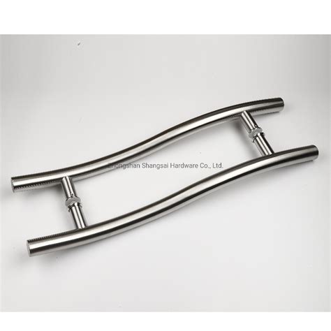 High Quality Roung Stainless Steel Polished Double Side Pull Handle