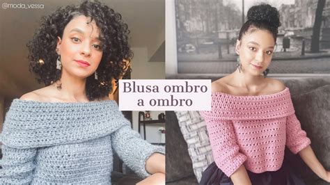 Blusa Ombro A Ombro Muito F Cil Croch Youtube