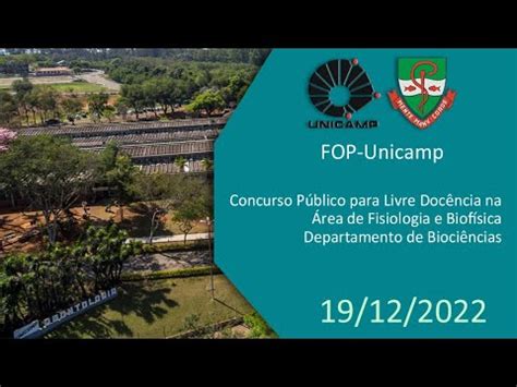 Concurso Livre Docente da Área de Fisiologia e Biofísica 07 02 2023