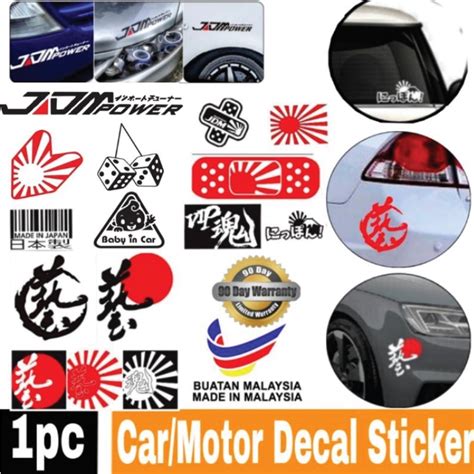 Car Decal Stickers Motorcycle Vinyl Samurai Jdm Vip Sun Bumper Cermin