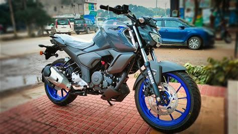 2022 Yamaha FZS V3 New Model Metallic Grey Colour Review On Road