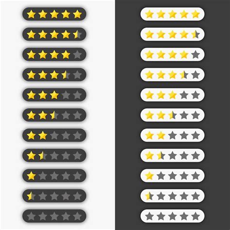 Conjunto De Etiquetas De Classifica O Estrelas Es De