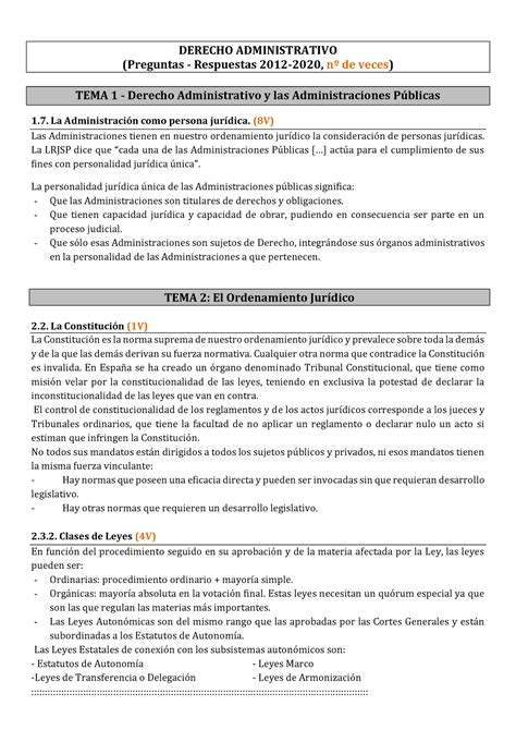 Preguntas Y Respuestas Derecho Administrativo Preguntas