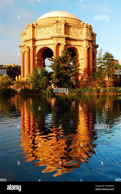 The Palace Of Fine Arts In San Francisco Sits In A Park Like Setting