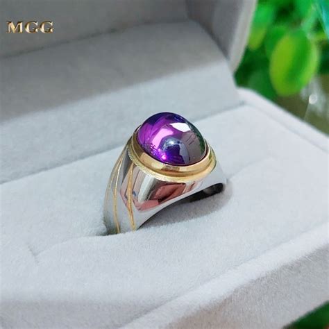 Jual Cincin Batu Akik Kecubung Amatyst Size Kantoran Mewah Dan Elegan