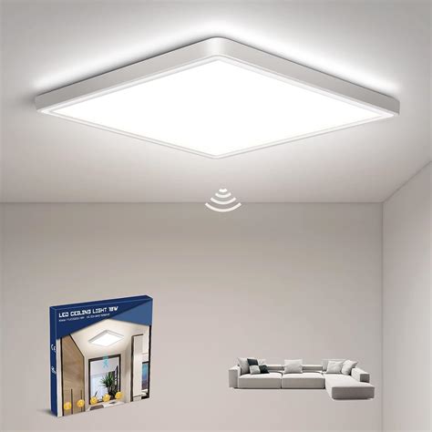 Letlit LED plafonnier avec détecteur de mouvement intérieur 18W