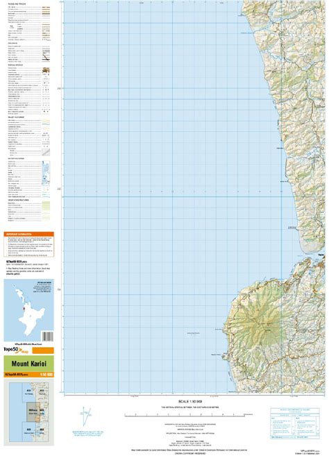 Topo Map Bd Ptbd Mount Karioi Toit Te Whenua Land