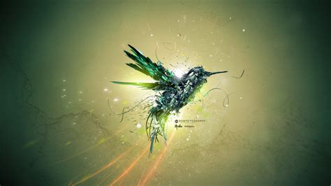 Green Bird Art Wallpaper,HD Graphics Wallpapers,4k Wallpapers,Images ...