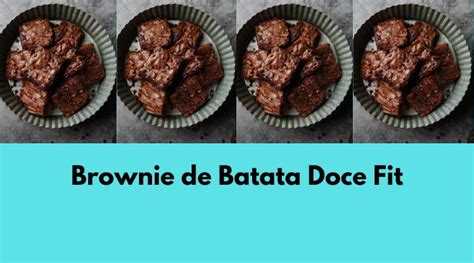 Brownie de Batata Doce Fit Vegano e sem Glúten