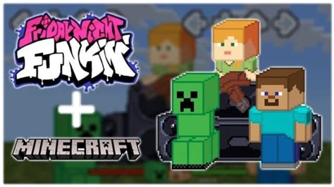 MINECRAFT MOD Steve VS Creeper Five Night Funkin YouTube