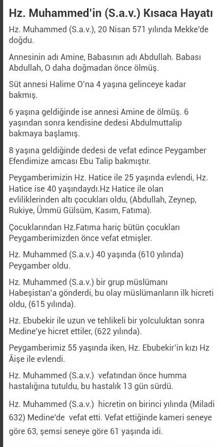 Hz Muhammed s a v in hayatını kısaca yazarmısınız acil Eodev