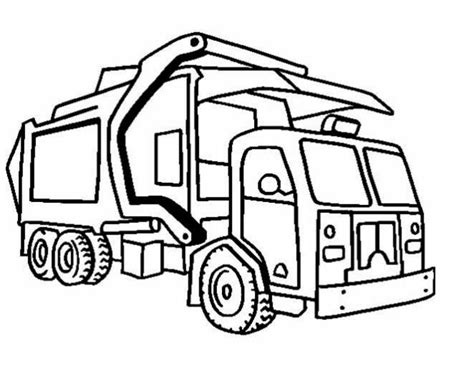 Coloriage Camion Poubelle à Colorier Dessin Gratuit à Imprimer