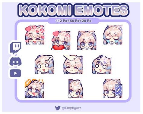 Genshin Impact Kokomi Emotes Set Emphy S Ko Fi Shop Ko Fi Where