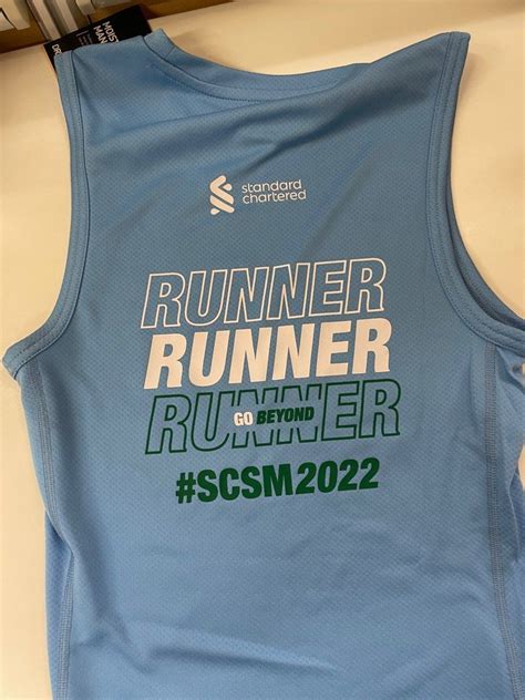 Standard Chartered Marathon 2022 Singlet Men S Fashion Activewear On