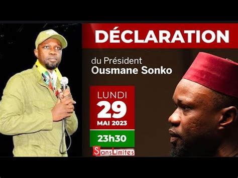 Urgent Sonko fait une importante déclaration YouTube