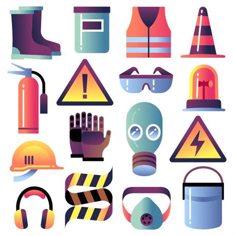 Premium Vector Safety Equipment Set Safety Signs And Symbols