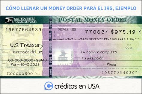 C Mo Llenar Un Money Order Para Hacer Un Pago Al Irs En