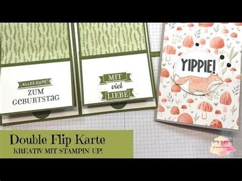 Double Flip Karte Waldfreunde Karte Mit Wow Effekt Youtube Stamping