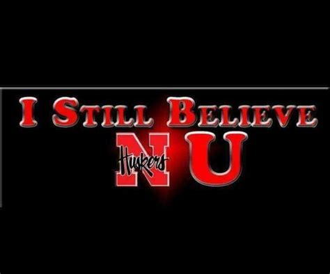 Nebraska Huskers Football Logo on Black Background