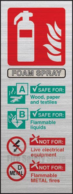 200mm X 75mm Prestige Portrait Afff Foam Fire Extinguisher Sign