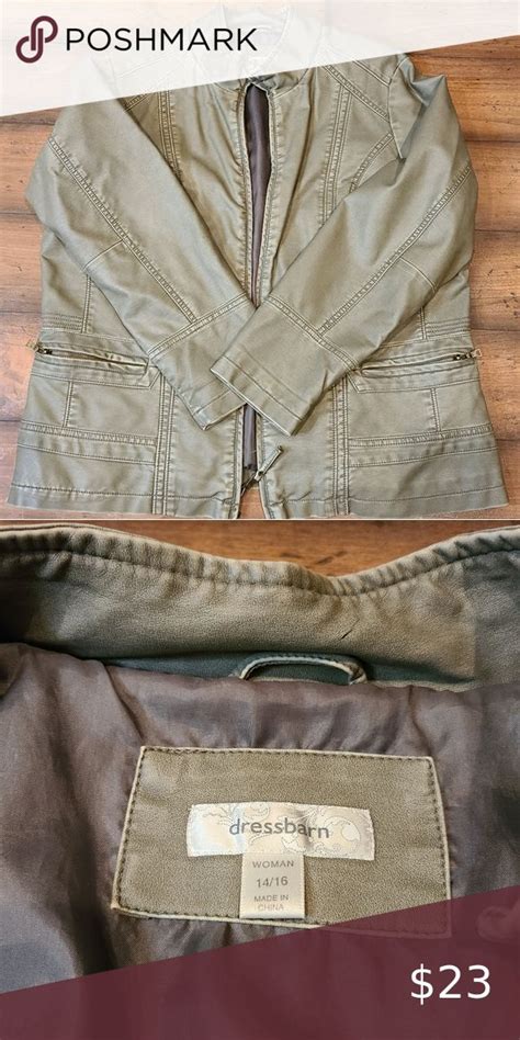 Dressbarn Faux Leather Jacket Olive Faux Leather Jackets Leather